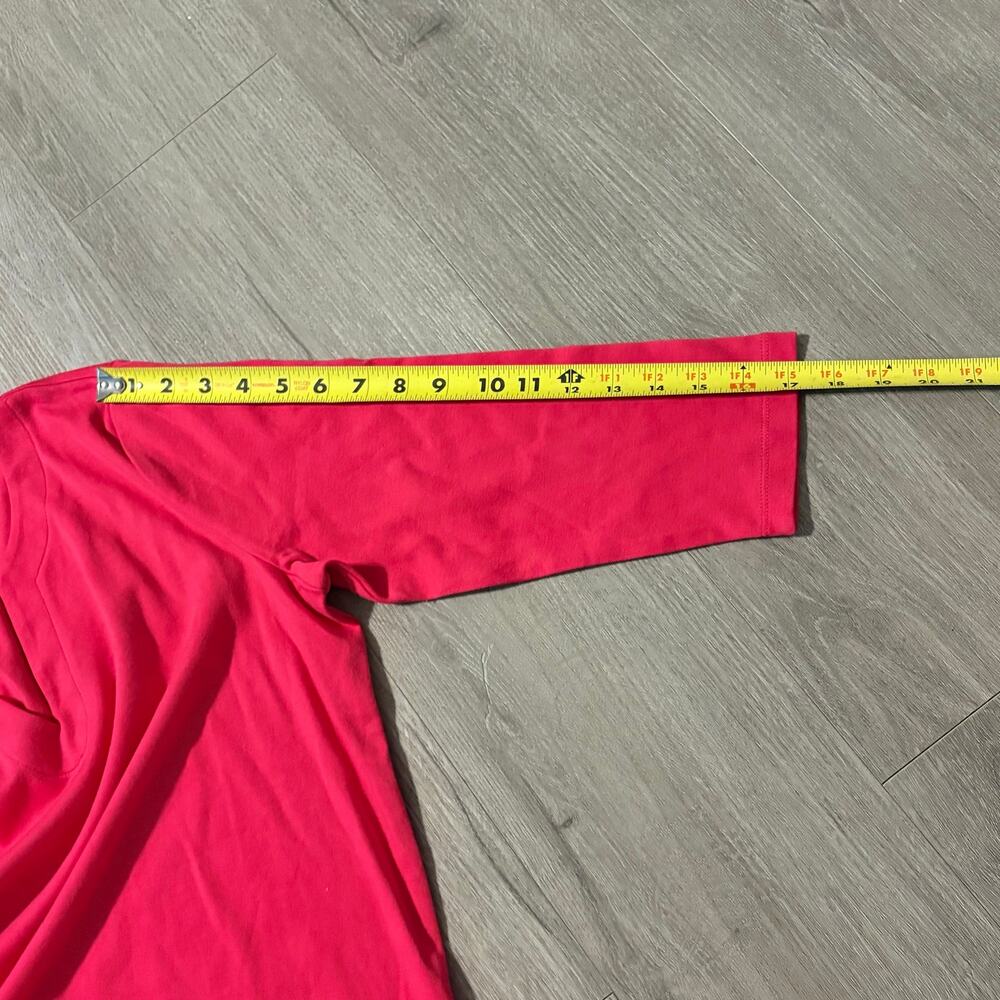 Orvis Classic Collection V-Neck 3/4 Sleeve Tee Magenta Medium | Pima - Picture 7 of 7